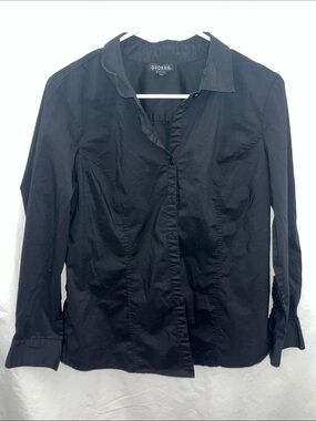 George Black Tailored Button-Front Shirt